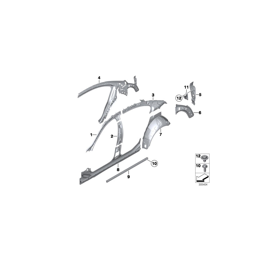 Genuine BMW 41217313104 F03 F02 Reinforcement, Bracket, Open Assist, Rt (Inc. 730d, 730dX & 740d) | Duco Car Parts UK