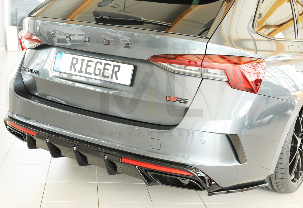 Rieger 00088256 Skoda NX Octavia RS Rear Side Splitter 4 | Duco Car Parts UK Car Parts