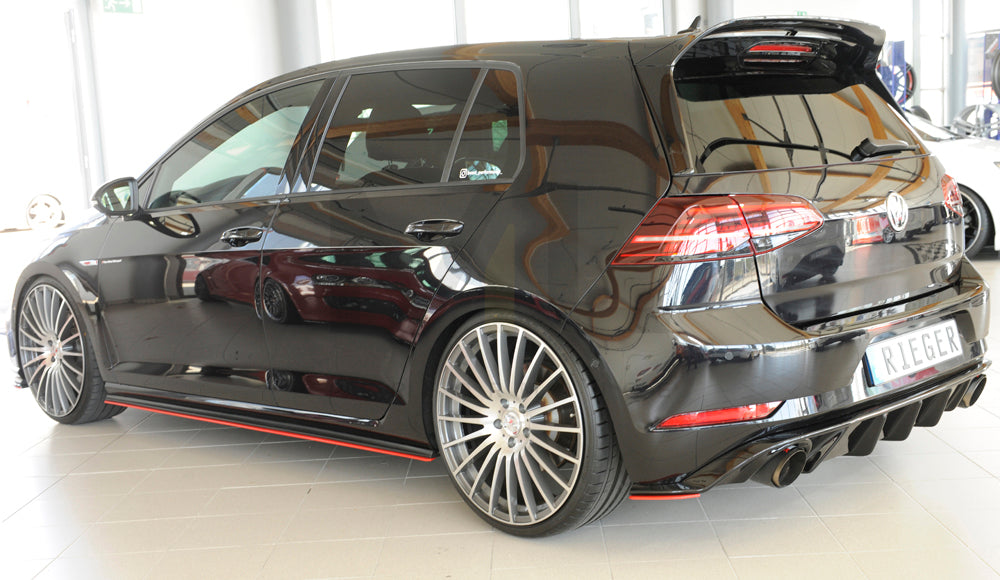 Rieger 00059591 VW Mk7 Golf GTI Rear Side Splitter 9 | Duco Car Parts UK Car Parts