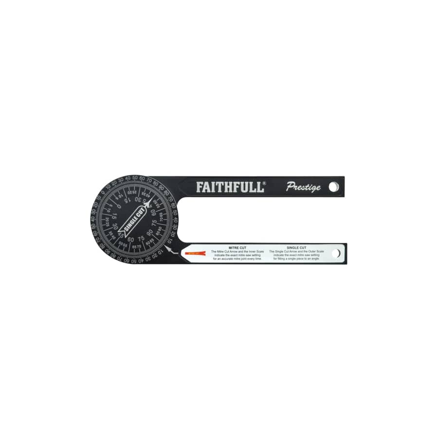 Faithfull FAIMSPCNC Prestige Mitre Saw Protractor Black Aluminium | Duco Car Parts UK