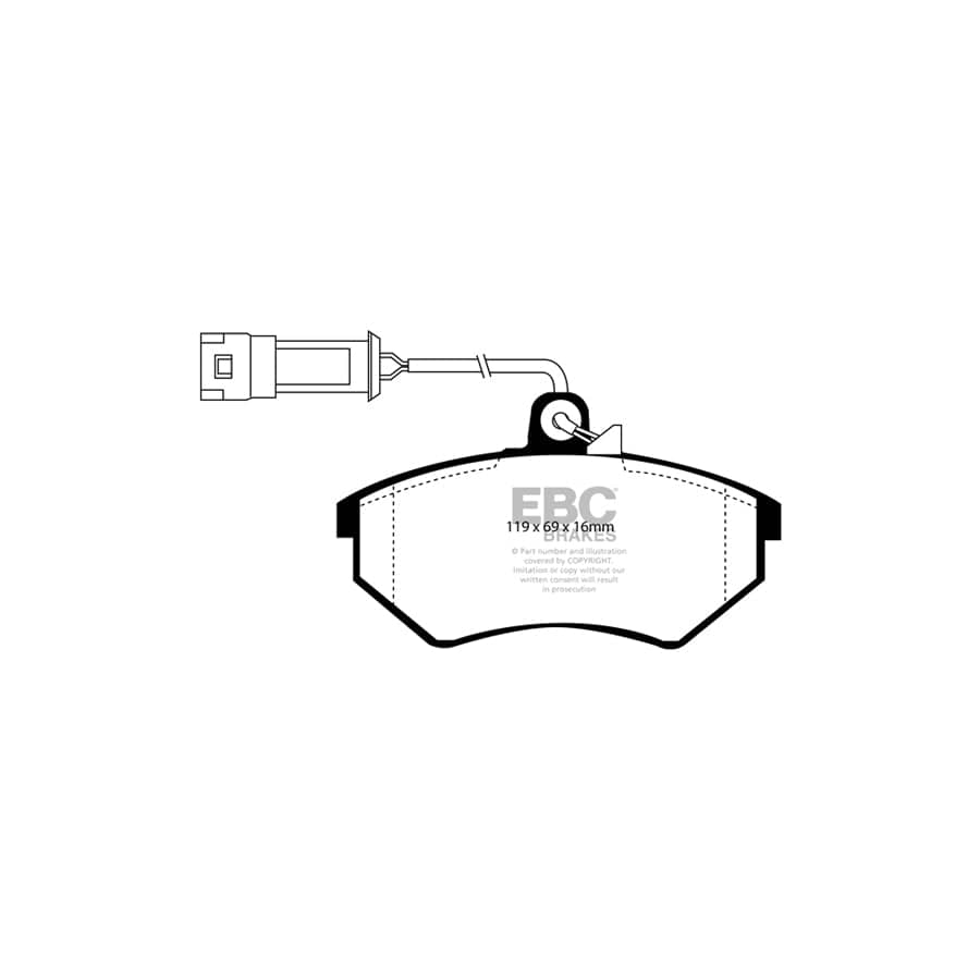 EBC PDKF2087 VW Corrado Mk2 Ultimax Front Brake Pad & Plain Disc Kit - Girling/TRW Caliper (Inc. Corrado & Golf Mk2) 2 | Duco Car Parts UK Car Parts
