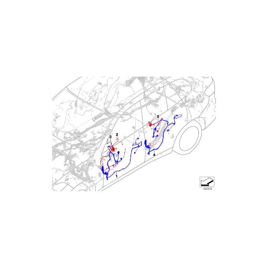 Genuine BMW 61128734060 G05 Door Wiring Harness, Rear (Inc. X5 30dX, X5 M50dX & X5 30iX) | Duco Car Parts UK Car Parts