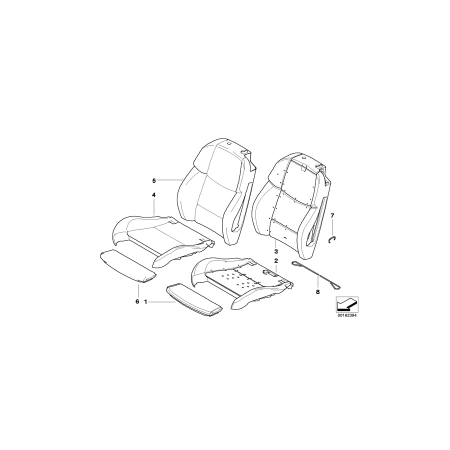 Genuine BMW 52108047133 E92 E90 Seat Cover Leather FUCHSROT (Inc. M3) | Duco Car Parts UK