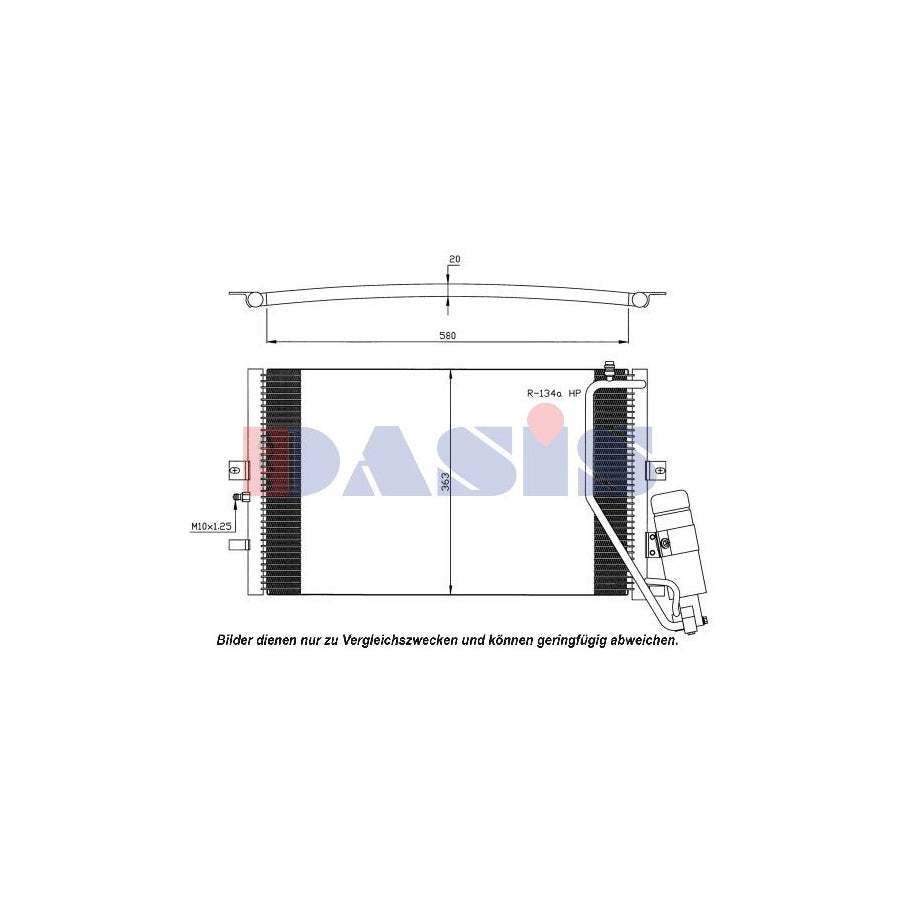 AKS Dasis 192003N Air Conditioning Condenser For Saab 9-5 | Duco Car Parts UK