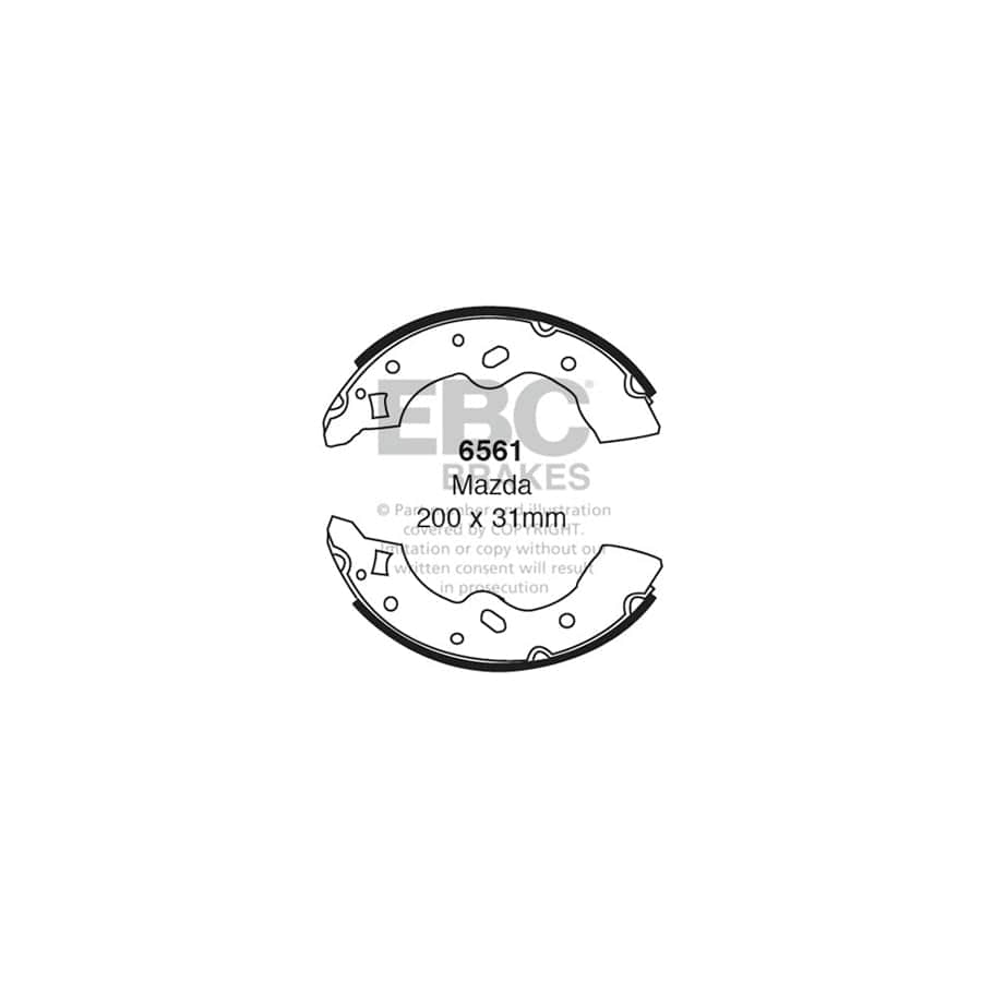 EBC 6561 Mazda Demio Rear Brake Shoes 1 | Duco Car Parts UK Car Parts