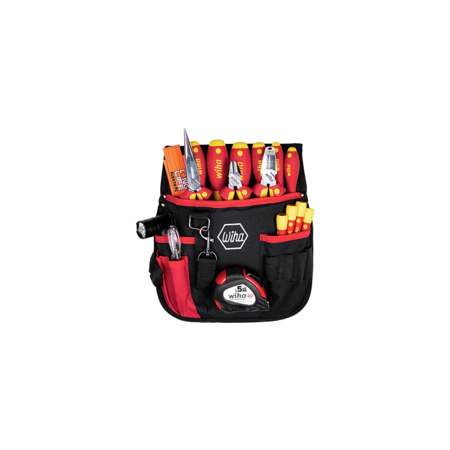 Wiha WHA44574 electrician Tool Set, 18 Piece (inc. Belt Pouch) | Duco Car Parts UK