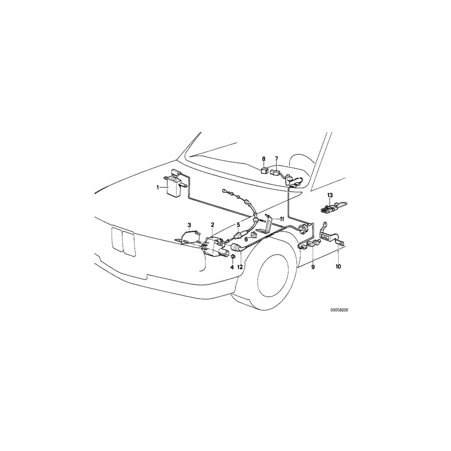 Genuine BMW 65711384730 E34 E32 Bracket F Bowden Cable (Inc. 530i, 735iL & 730iL) | Duco Car Parts UK Car Parts