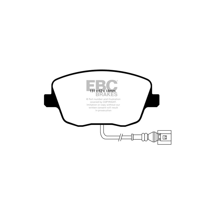 EBC PDKF1770 Seat Skoda VW Ultimax Front Brake Pad & Plain Disc Kit - Girling/TRW Caliper 2 | Duco Car Parts UK Car Parts