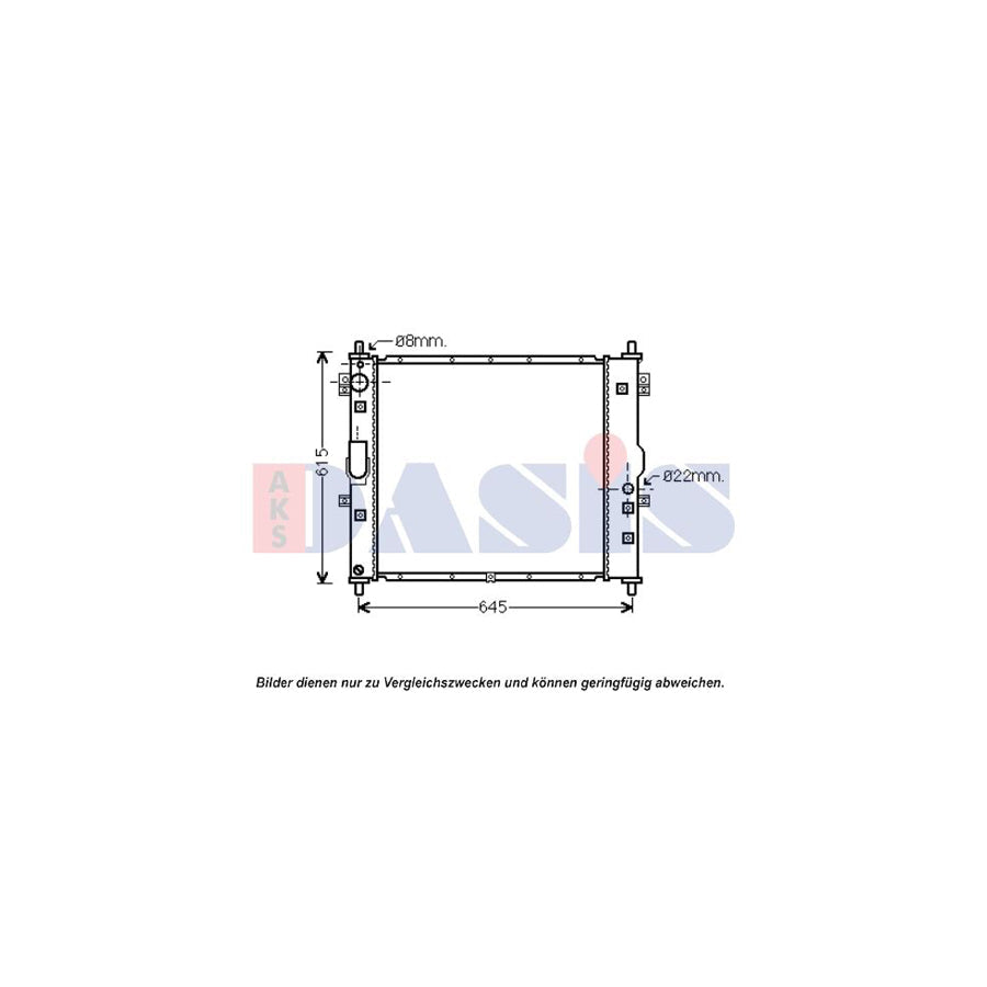 AKS Dasis 510128N Engine Radiator For Ssangyong Rexton / Rexton II (Gab) | Duco Car Parts UK