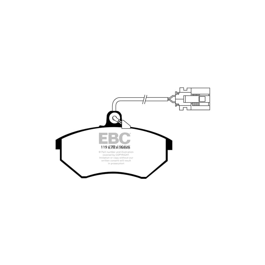 EBC PDKF2098 VW Mk3 Ultimax Front Brake Pad & Plain Disc Kit - Girling/TRW Caliper 2 | Duco Car Parts UK Car Parts