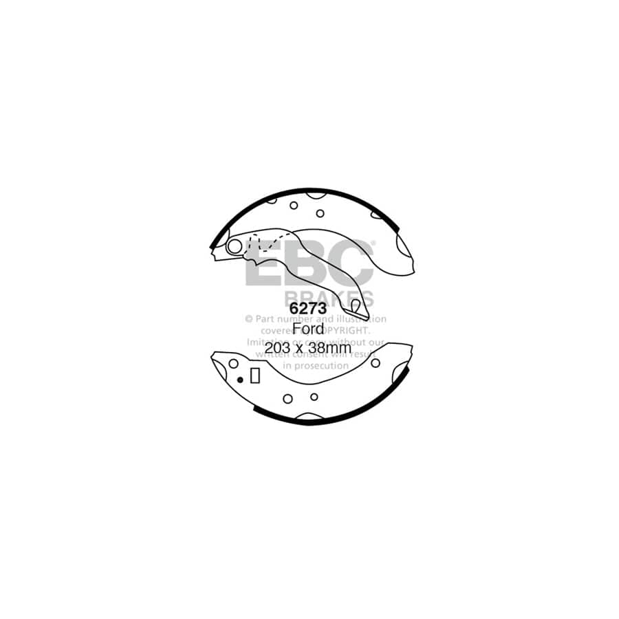 EBC 6273 Ford Reliant Rear Brake Shoes 1 | Duco Car Parts UK Car Parts