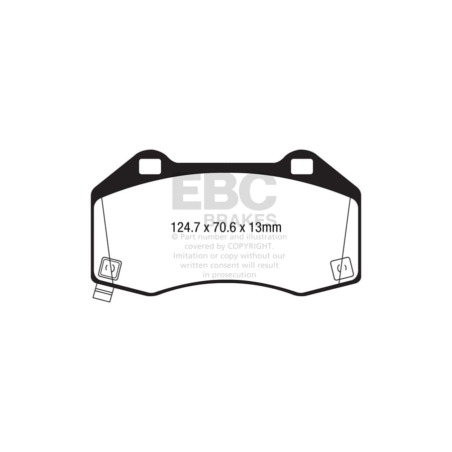 EBC PDKF2466 Abarth Mazda Ultimax Front Brake Pad & Plain Disc Kit - Sumitomo Caliper (Inc. 124 Spider & MX5) 2 | Duco Car Parts UK Car Parts