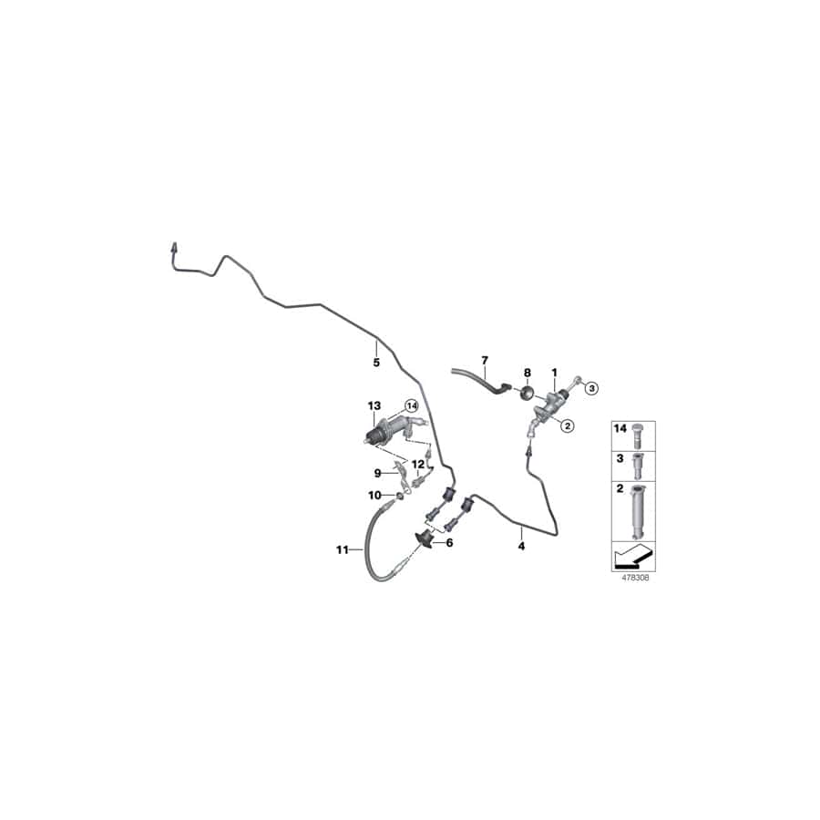 Genuine BMW 21526871188 G20 G29 G01 Bracket, Clutch Line (Inc. 320d, Z4 20i & 318d) | Duco Car Parts UK Car Parts