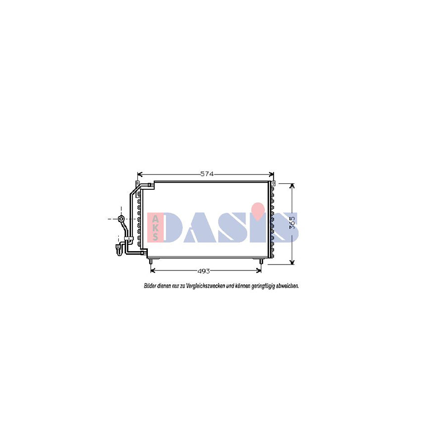 AKS Dasis 162050N Air Conditioning Condenser For Peugeot 405 | Duco Car Parts UK