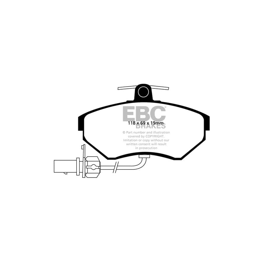 EBC PDKF145 Audi Seat VW Ultimax Front Brake Pad & Plain Disc Kit - Girling/TRW Caliper 2 | Duco Car Parts UK Car Parts