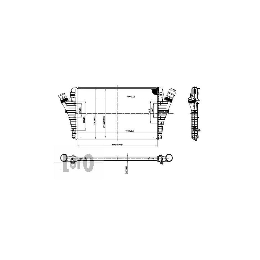 Abakus 0370180007 Intercooler | Duco Car Parts UK