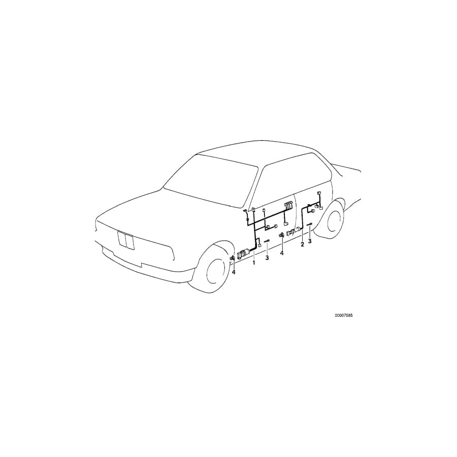 Genuine BMW 61128351735 E34 Rear Left Door Cable Harness (Inc. 530i, M5 & 540i) | Duco Car Parts UK Car Parts