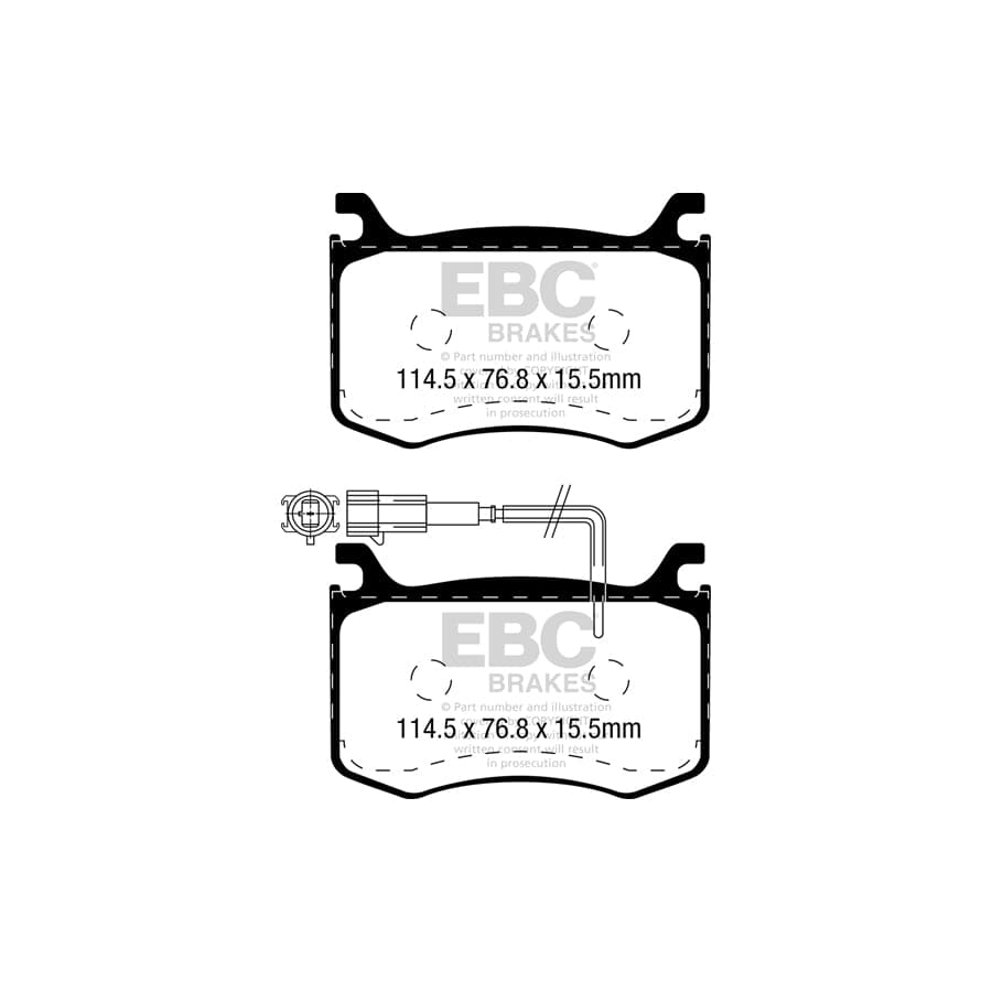 EBC PDKF2477 Alfa Romeo Giulia (952) Ultimax Front Brake Pad & Plain Disc Kit - ATE Caliper 2 | Duco Car Parts UK Car Parts