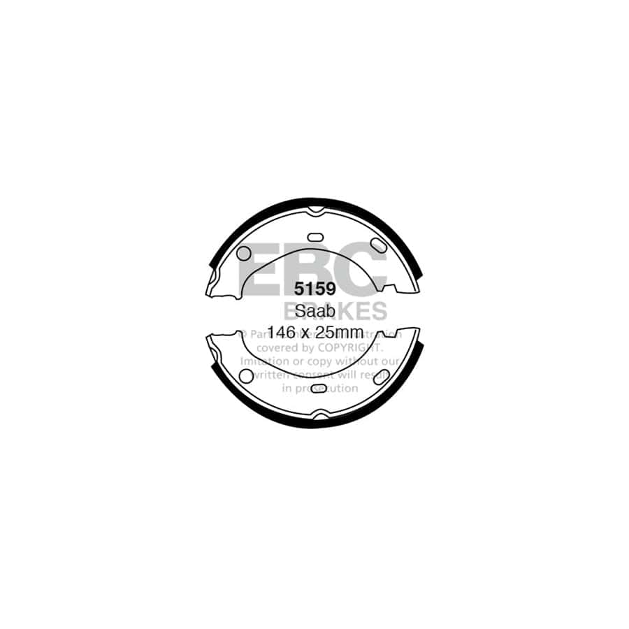 EBC 5159 Saab Rear Brake Shoes (Inc. 99 & 900) 1 | Duco Car Parts UK Car Parts