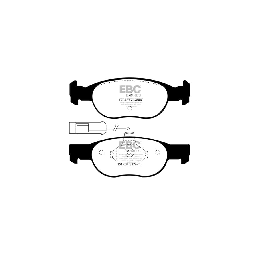 EBC PDKF622 Fiat Lancia Ultimax Front Brake Pad & Plain Disc Kit - Girling/TRW Caliper 2 | Duco Car Parts UK Car Parts