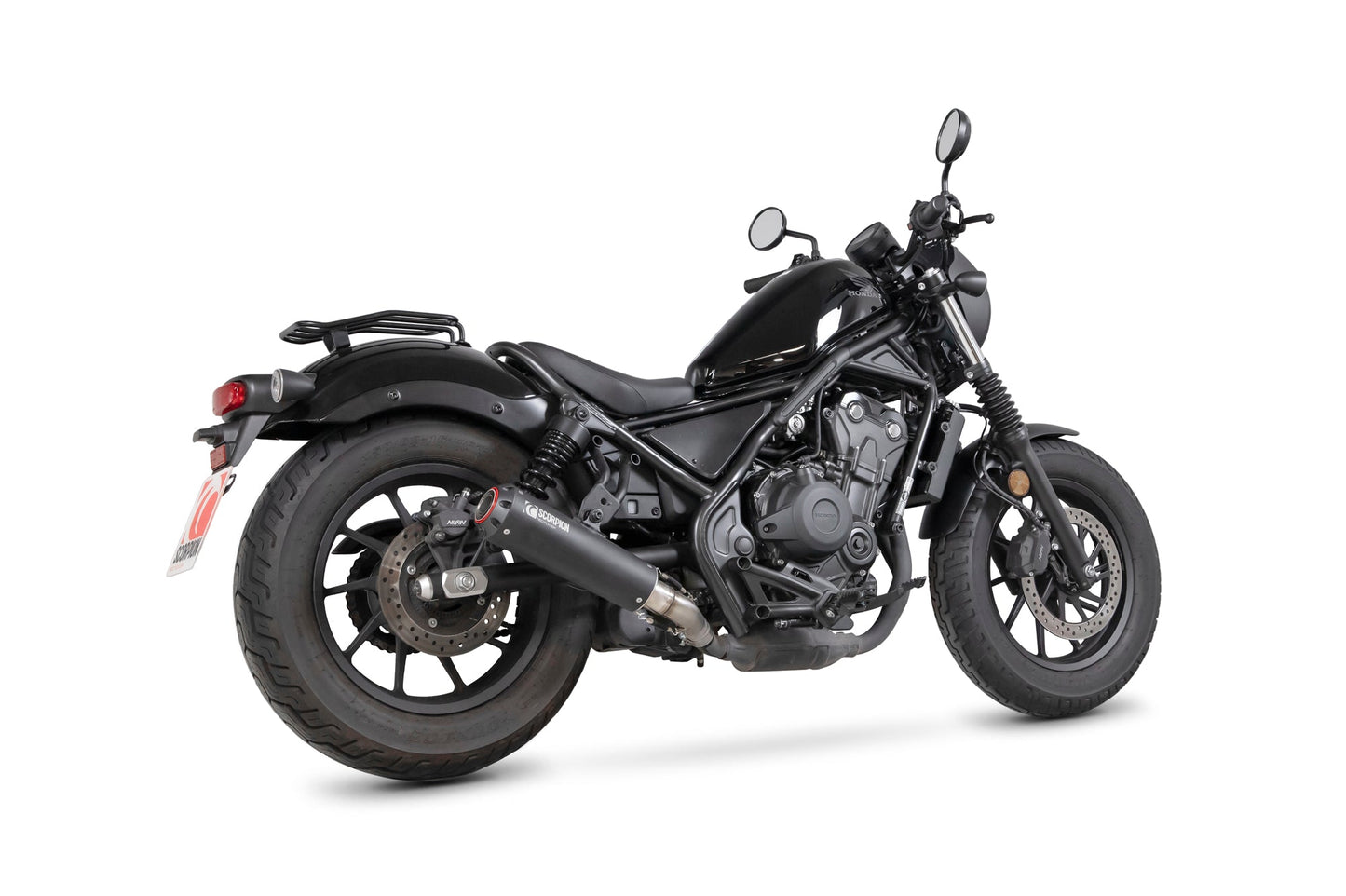 Scorpion PHA197BCER Honda CMX500 (Rebel) Red Power Slip-On - Black Ceramic Coated Sleeve | Duco Car Parts UK UK