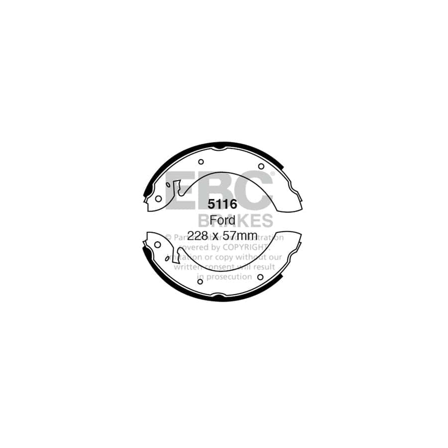 EBC 5116 Ford Granada Rear Brake Shoes 1 | Duco Car Parts UK Car Parts