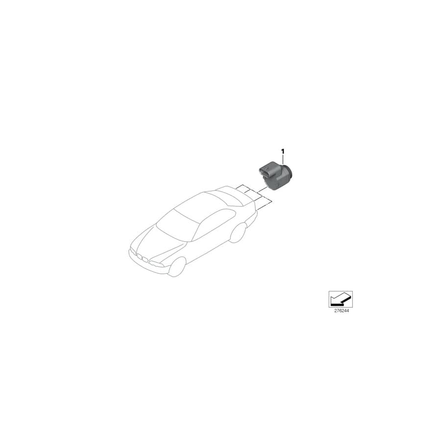 Genuine BMW 66206914783 E46 Ultrasonic Sensor, Steel Blue M372 (Inc. 316i, 318i & 320d) | Duco Car Parts UK Car Parts
