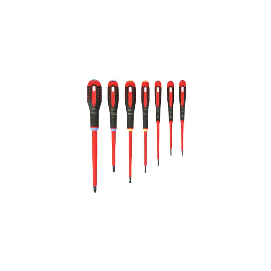 Bahco BAH9888S BE-9888S ERGO VDE Insulated Screwdriver Set, 7 Piece | Duco Car Parts UK