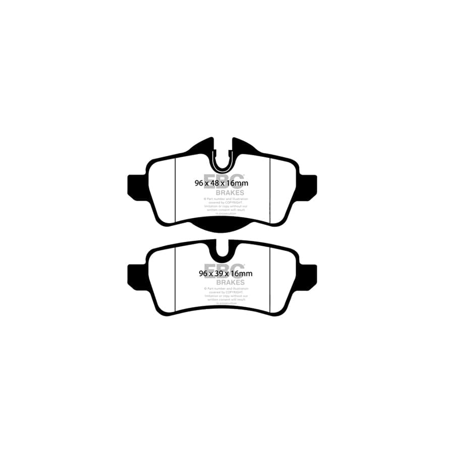 EBC PDKR615 Mini R55 R58 R59 Ultimax Rear Brake Pad & Plain Disc Kit - TRW Caliper 2 | Duco Car Parts UK Car Parts