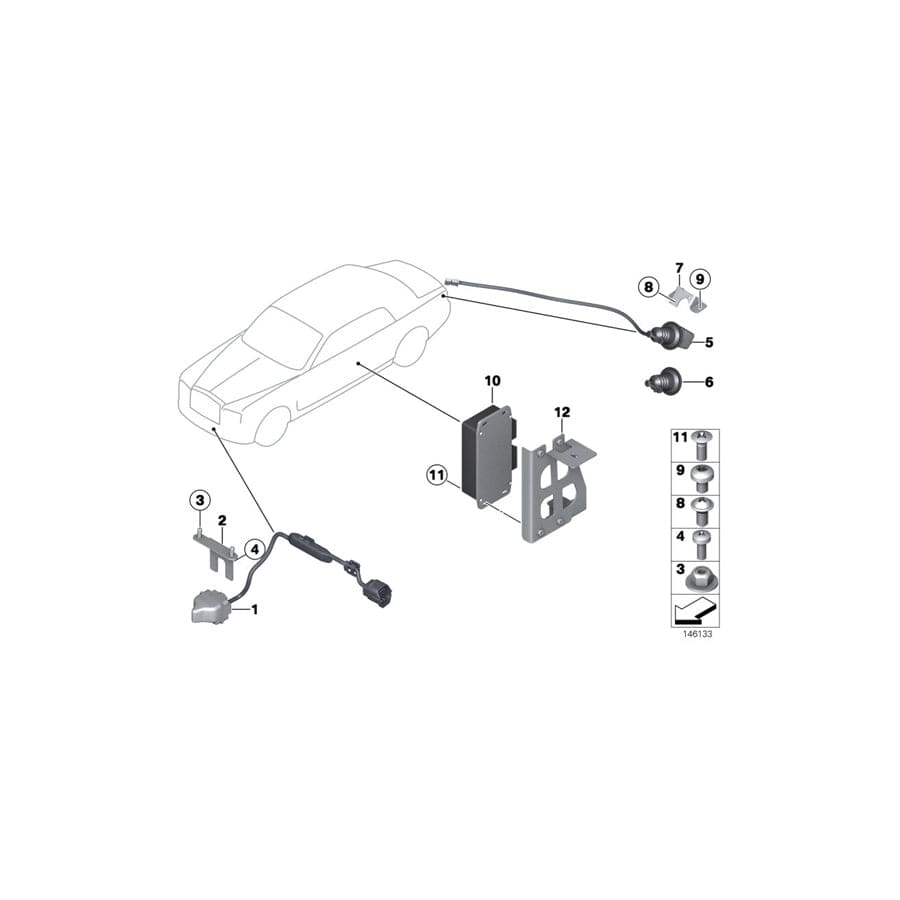 Genuine BMW 65126919475 RR1 Drophead Coupé Fillister Head Screw ST3,0 X 6,0 (Inc. Drophead, Phantom EWB & Phantom) | Duco Car Parts UK Car Parts