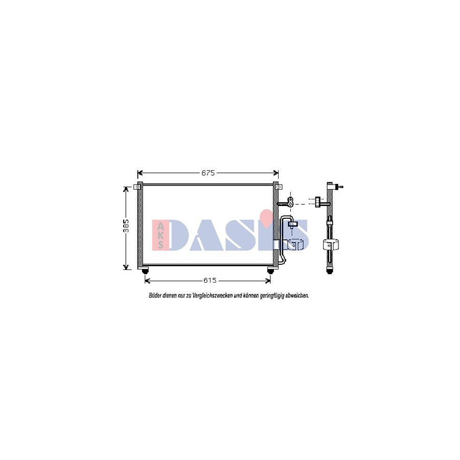 AKS Dasis 512023N Air Conditioning Condenser | Duco Car Parts UK