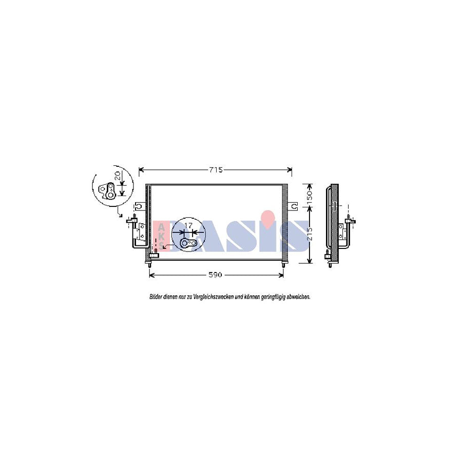 AKS Dasis 512024N Air Conditioning Condenser For Hyundai Coupe I (Rd) | Duco Car Parts UK