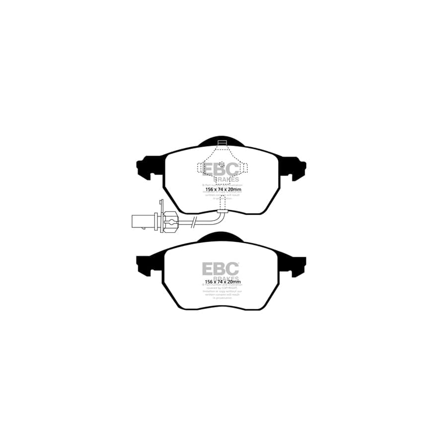 EBC PDKF147 Audi Seat Skoda VW Ultimax Front Brake Pad & Plain Disc Kit - Girling/TRW Caliper 2 | Duco Car Parts UK Car Parts