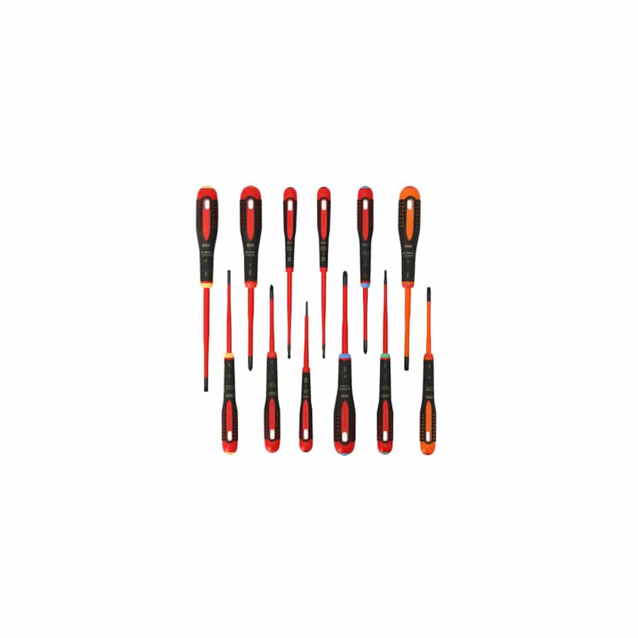Bahco BAHBE9878SL BE-9878SL ERGO Slim VDE Insulated Screwdriver Set, 12 Piece | Duco Car Parts UK