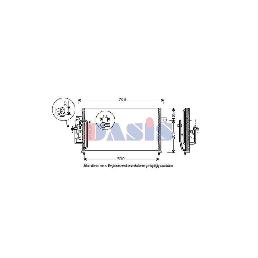 AKS Dasis 562000N Air Conditioning Condenser For Hyundai Lantra | Duco Car Parts UK