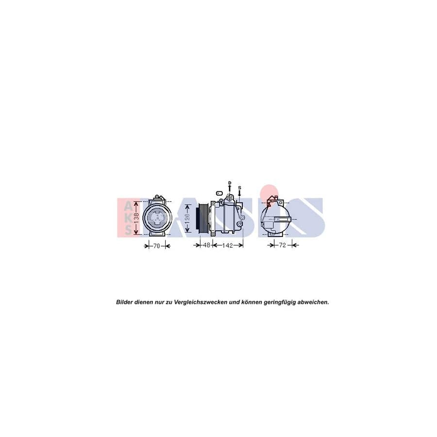 AKS Dasis 852442N Compressor, Air Conditioning | Duco Car Parts UK