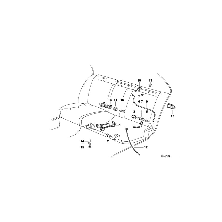 Genuine BMW 52208107123 E34 Absorber (Inc. 530i, 524td & 540i) | Duco Car Parts UK Car Parts