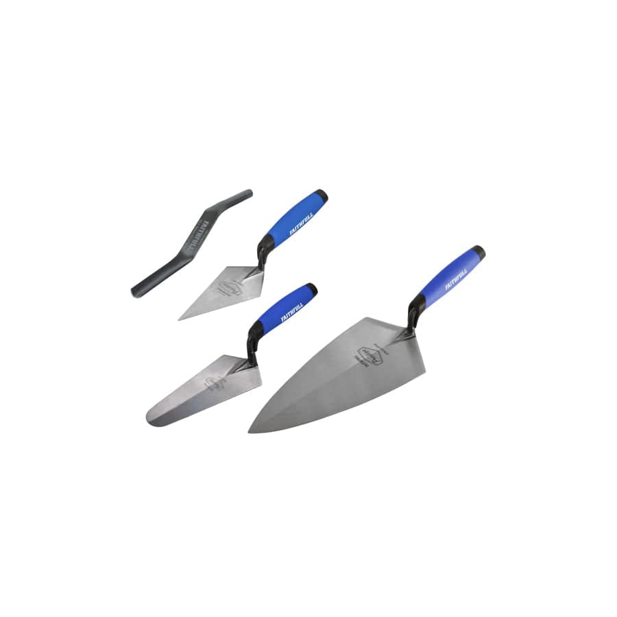 Faithfull FAIPTFSET4 Prestige Professional Brick Trowel Set, 4 Piece | Duco Car Parts UK
