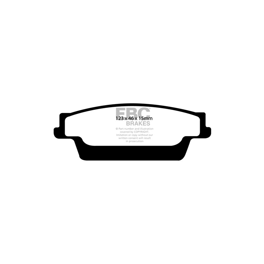EBC DP21693 Cadillac Greenstuff Rear Brake Pads (Inc. CTS, SRX, STS) 2 | Duco Car Parts UK Car Parts