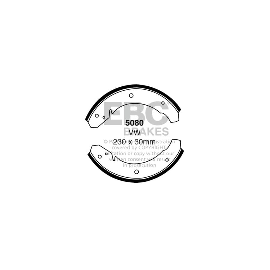 EBC 5080 VW Beetle Rear Brake Shoes 1 | Duco Car Parts UK Car Parts