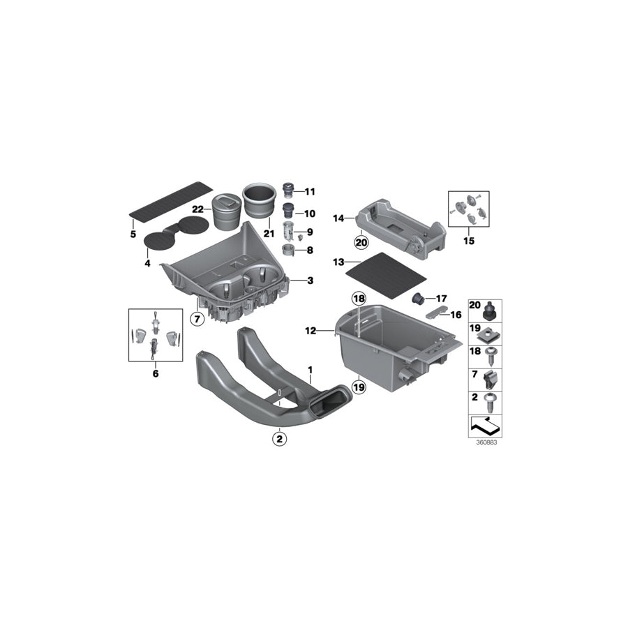 Genuine BMW 51169233356 F25 F26 Rep. Kit For Clamping Elements (Inc. X3 18i, X3 28i & X4 30dX) | Duco Car Parts UK