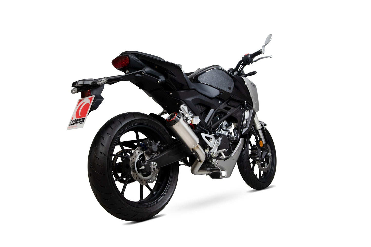 Scorpion PHA183SYSTEO Honda CB125 R Red Power Full System - Titanium Sleeve | Duco Car Parts UK UK