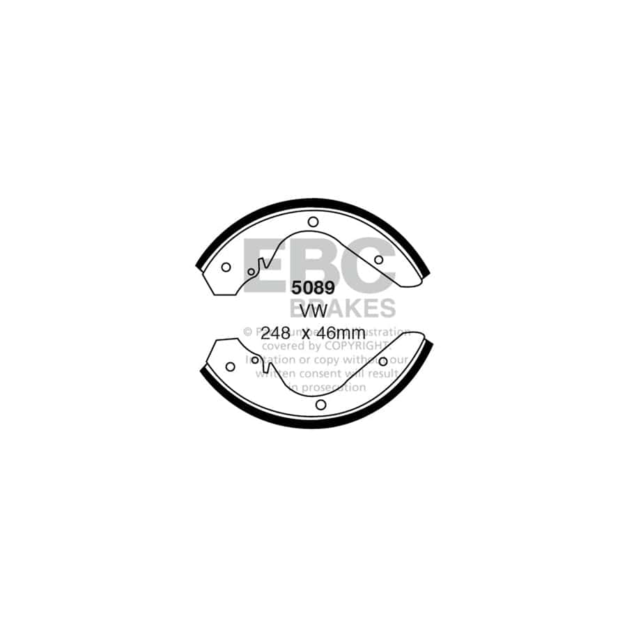 EBC 5089 VW Front/Rear Brake Shoes 1 | Duco Car Parts UK Car Parts