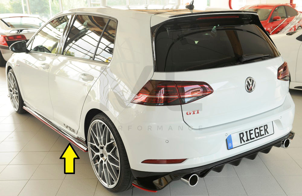 Rieger 00059516 VW Mk7 Golf GTI-TCR Side Skirt Splitter 10 | Duco Car Parts UK Car Parts