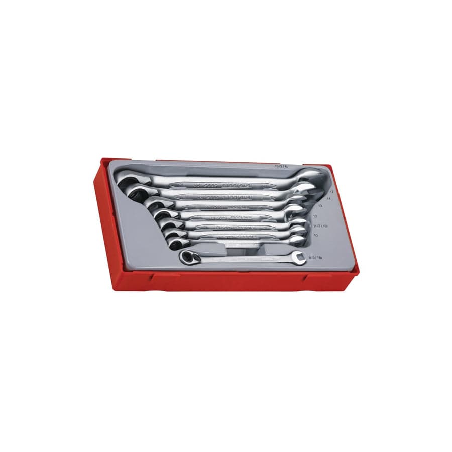 Teng TENTT6508R TT6508R Metric Ratchet Combination Spanner Set, 8 Piece | Duco Car Parts UK