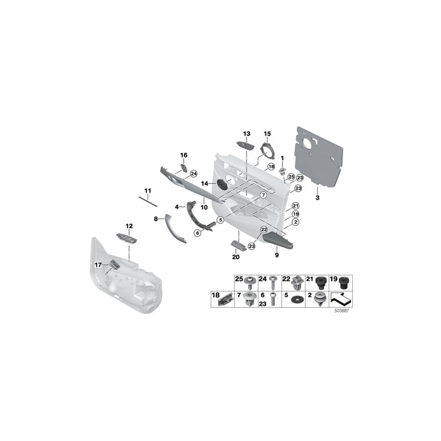 Genuine BMW 51417937877 F48 F48 Armrest, Left OYSTER (Inc. X1 25iX, X1 28i & X1 25dX) | Duco Car Parts UK Car Parts