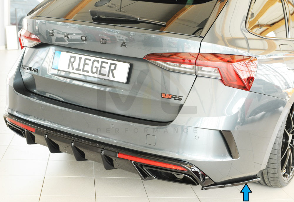 Rieger 00088256 Skoda NX Octavia RS Rear Side Splitter 5 | Duco Car Parts UK Car Parts