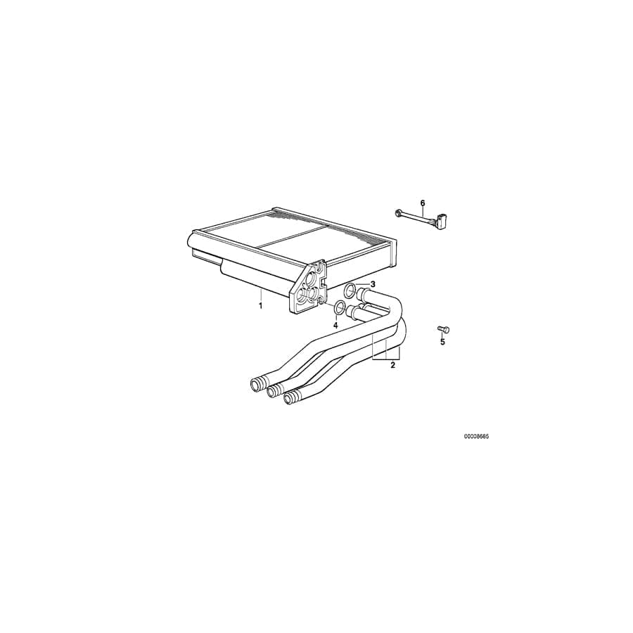 Genuine BMW 64118391913 E34 Pipe (Inc. 525ix, M5 & 525tds) | Duco Car Parts UK Car Parts