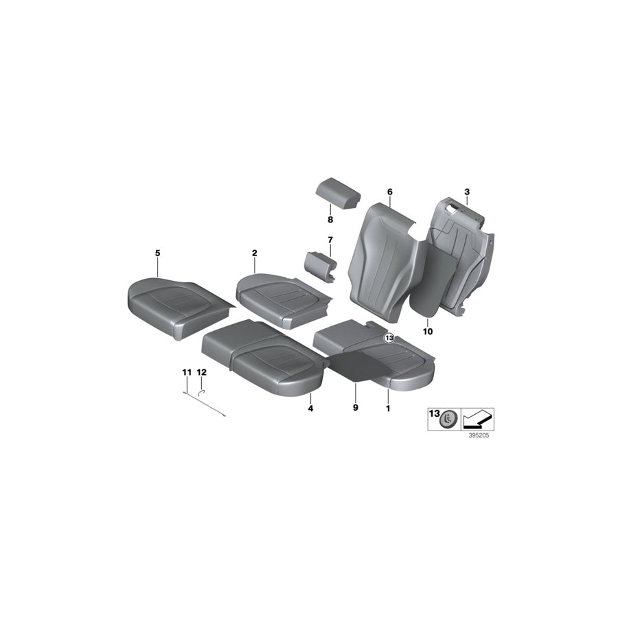 Genuine BMW 52207472690 F15 Cover For Comfort Seat, Leather Left LCMY MOKKA (Inc. X5 M50dX, X5 50iX & X5 28iX) | Duco Car Parts UK