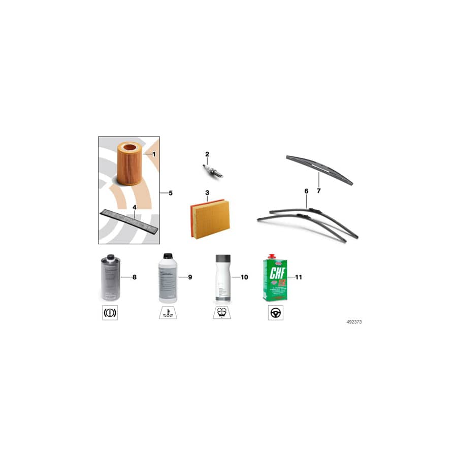 Genuine BMW 88002409121 E84 Inspection Kit I Value Line VALUE LINE (Inc. X1 20iX & X1 28iX) | Duco Car Parts UK Car Parts